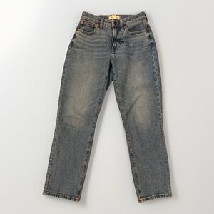 Madewell The Curvy Perfect Vintage Jeans Womens Size 25P‎ Blue Straight Leg 25"
